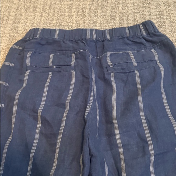 Anthropologie blue stripe linen pants‎ - Picture 4 of 7
